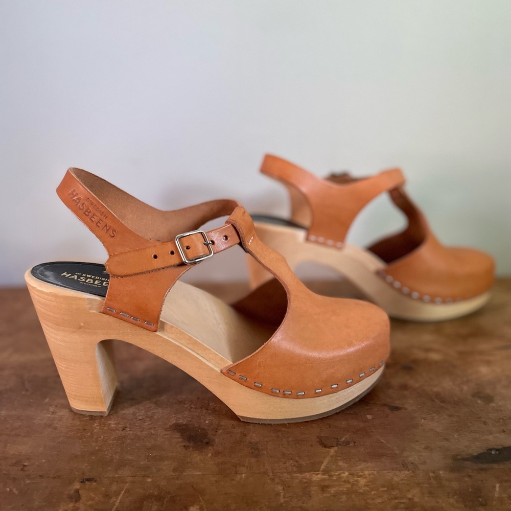 Swedish Hasbeens T-strap Sky High